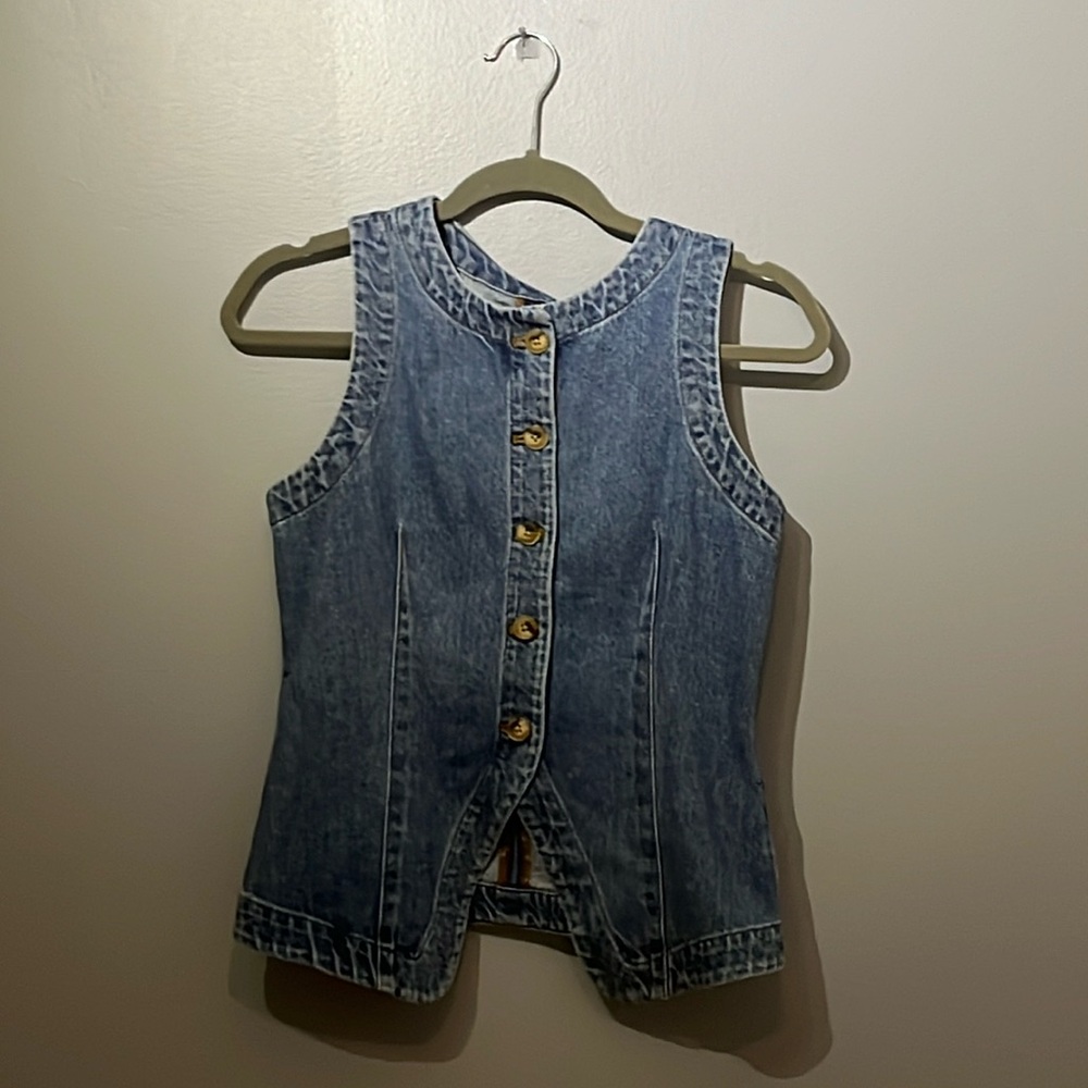 Denim vest top
